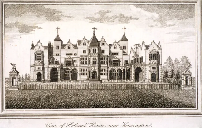 Framed Print : Holland House, Kensington, London, c1750 Framed Print : Holland House, Kensington, London, c1750
