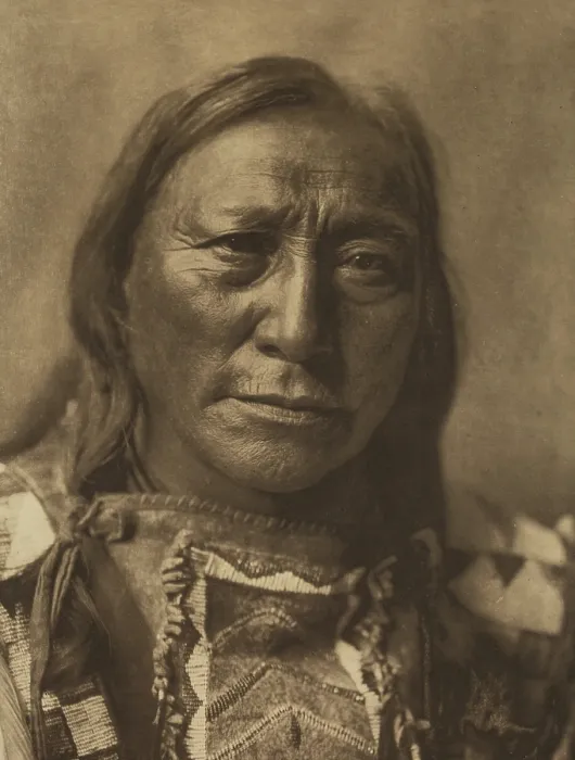 Framed Print : Hollow Horn Bear, 1907. Creator: Edward Sheriff Curtis