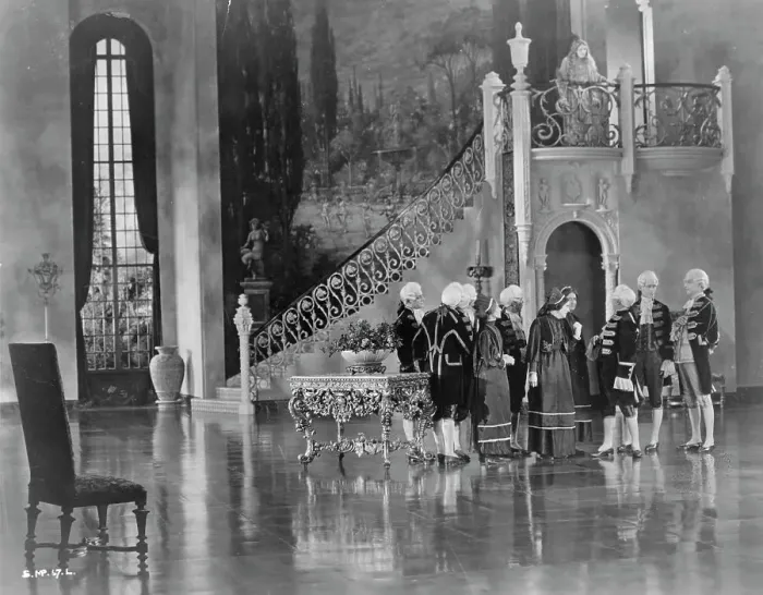 Framed Print : Hollywood set - interior view of palace, 1923. Creator: Unknown Framed Print : Hollywood set - interior view of palace, 1923. Creator: Unknown
