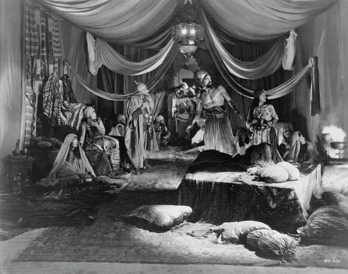 Framed Print : Hollywood set - interior view of tent(?), 1923. Creator: Unknown Framed Print : Hollywood set - interior view of tent(?), 1923. Creator: Unknown