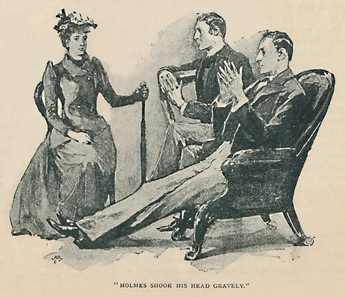 Framed Print : Holmes Shook His Head Gravely, 1892. Artist: Sidney E Paget Framed Print : Holmes Shook His Head Gravely, 1892. Artist: Sidney E Paget