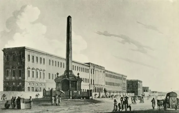 Framed Print : The Holwell Monument, 1794, (1925). Creator: Unknown Framed Print : The Holwell Monument, 1794, (1925). Creator: Unknown