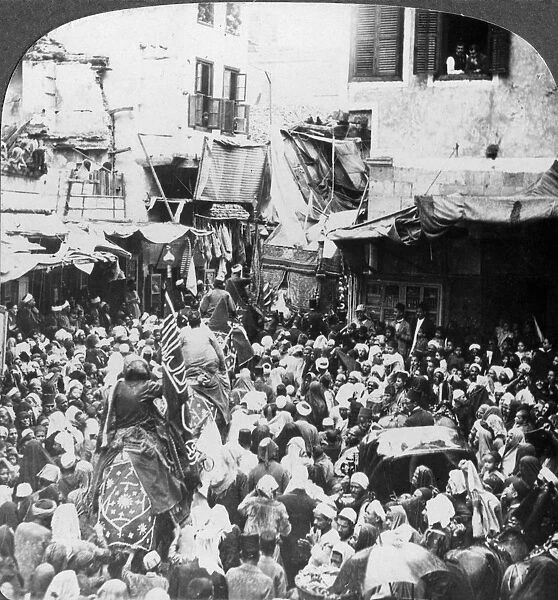 The Holy Carpet Parade with the Mahmal, Cairo, Egypt, 1905. Artist: Underwood & Underwood
