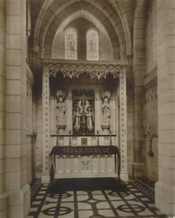 Framed Print : Holy Cross Chapel, Buckfast Abbey, late 19th-early 20th century Framed Print : Holy Cross Chapel, Buckfast Abbey, late 19th-early 20th century