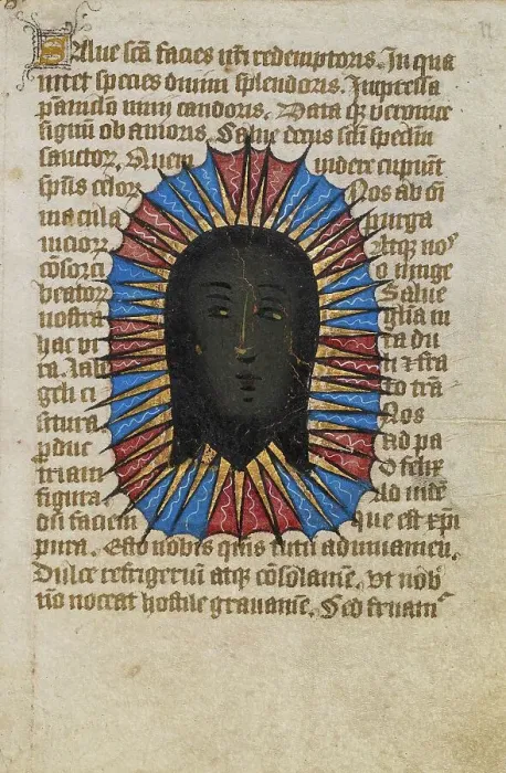 Framed Print : The Holy Face; Illustrated Vita Christi, with devotional supplements, about 1480-1490. Creator: Unknown Framed Print : The Holy Face; Illustrated Vita Christi, with devotional supplements, about 1480-1490. Creator: Unknown