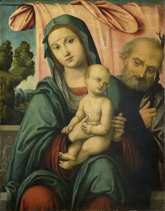 Framed Print : The Holy Family, 1490-1510. Creator: Lorenzo Costa Framed Print : The Holy Family, 1490-1510. Creator: Lorenzo Costa