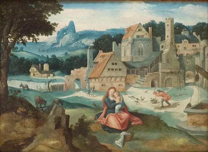 Framed Print : The Holy Family, 1500-1599. Creator: Unknown