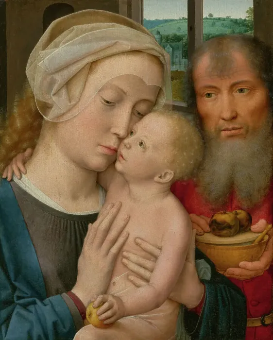 Framed Print : The Holy Family, about 1520. Creator: Gerard David Framed Print : The Holy Family, about 1520. Creator: Gerard David