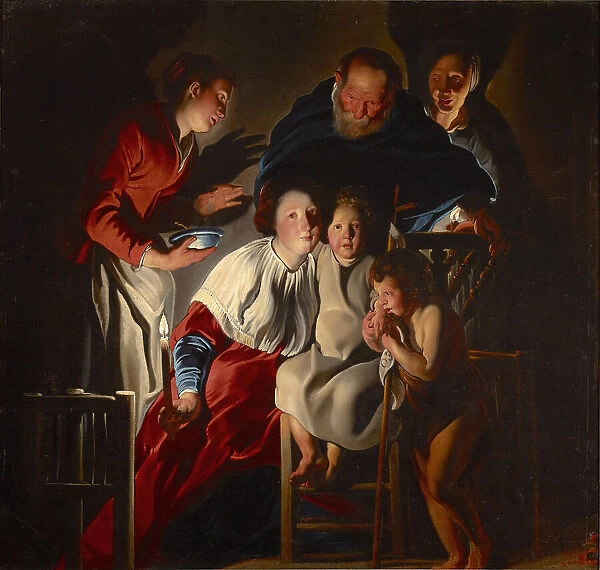 The Holy Family, 1625-1630. Creator: Jordaens, Jacob (1593-1678)