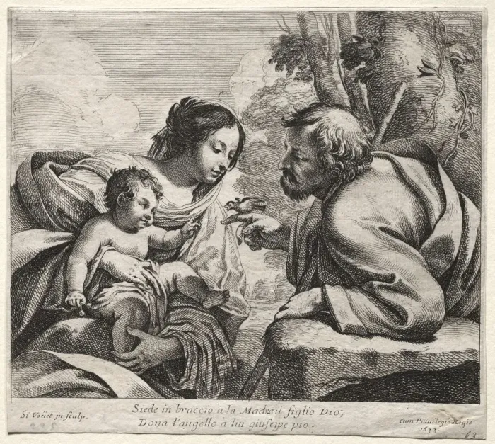 Framed Print : Holy Family, 1633. Creator: Simon Vouet (French, 1590-1649) Framed Print : Holy Family, 1633. Creator: Simon Vouet (French, 1590-1649)
