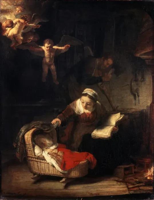 Framed Print : The Holy Family, 1645. Artist: Rembrandt Harmensz van Rijn Framed Print : The Holy Family, 1645. Artist: Rembrandt Harmensz van Rijn