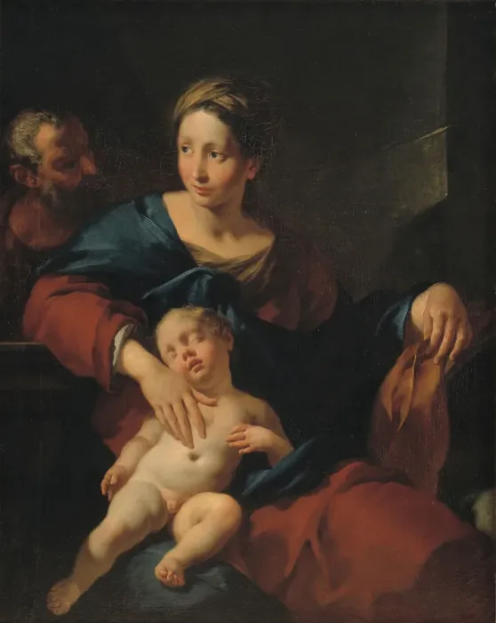 Framed Print : The Holy Family, 1712-1737. Creators: Giovanni Battista Tagliasacchi, Carlo Cignani, Francesco Polazzo Framed Print : The Holy Family, 1712-1737. Creators: Giovanni Battista Tagliasacchi, Carlo Cignani, Francesco Polazzo