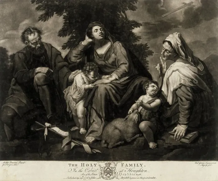 Framed Print : Holy Family, 1776. Creator: Valentine Green Framed Print : Holy Family, 1776. Creator: Valentine Green
