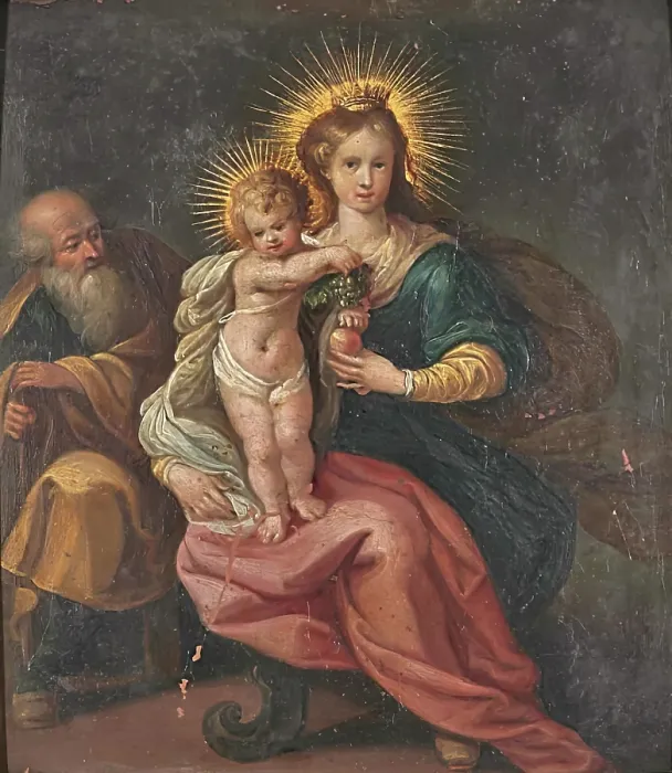 Framed Print : The Holy Family, 17th Century. Creator: Frans Francken II Framed Print : The Holy Family, 17th Century. Creator: Frans Francken II