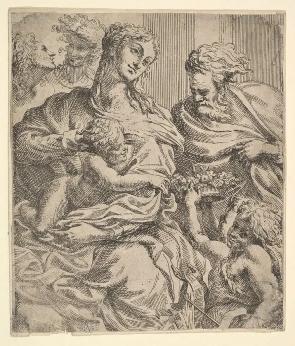 Framed Print : Holy Family, 17th century. Creator: Unknown