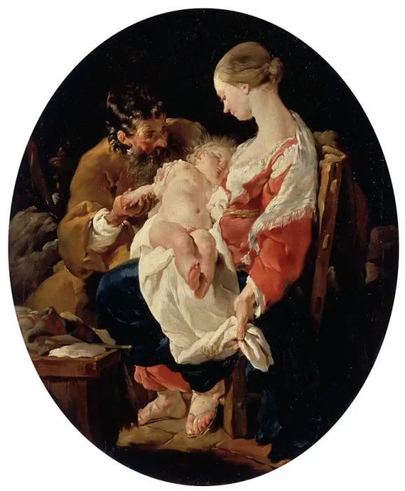 Framed Print : The Holy Family, 18th century Framed Print : The Holy Family, 18th century