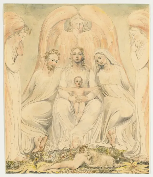 Framed Print : The Holy Family (also known as Christ in the Lap of Truth), c. 1805. Creator: William Blake Framed Print : The Holy Family (also known as Christ in the Lap of Truth), c. 1805. Creator: William Blake