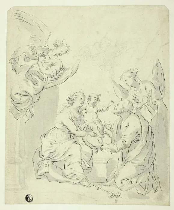 Framed Print : Holy Family with Angels, n.d. Creator: Unknown Framed Print : Holy Family with Angels, n.d. Creator: Unknown