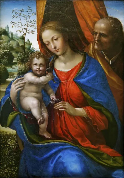 Framed Print : The Holy Family. Artist: Sodoma (1477-1549) Framed Print : The Holy Family. Artist: Sodoma (1477-1549)