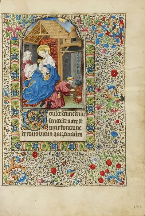 Framed Print : The Holy Family; Book of Hours, about 1440-1450. Creator: Workshop of the Bedford Master Framed Print : The Holy Family; Book of Hours, about 1440-1450. Creator: Workshop of the Bedford Master