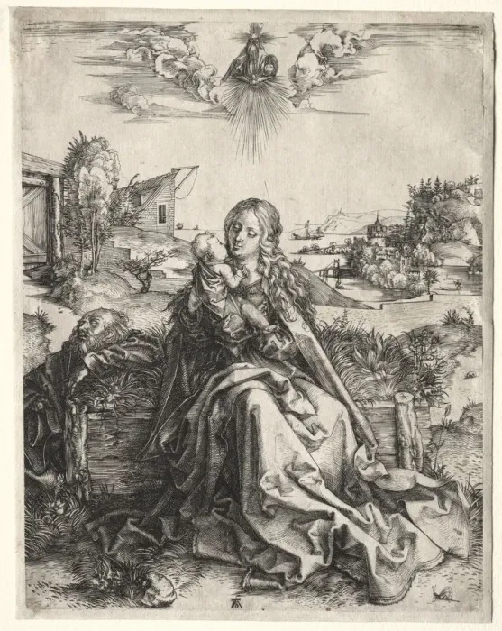Framed Print : Holy Family with the Butterfly, c. 1495. Creator: Albrecht Dürer (German, 1471-1528) Framed Print : Holy Family with the Butterfly, c. 1495. Creator: Albrecht Dürer (German, 1471-1528)