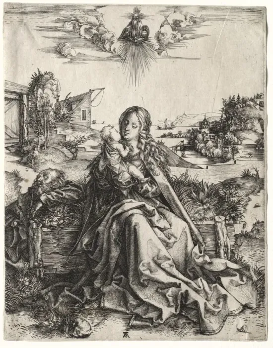 Framed Print : The Holy Family with the Butterfly. Creator: Albrecht Dürer (German, 1471-1528) Framed Print : The Holy Family with the Butterfly. Creator: Albrecht Dürer (German, 1471-1528)