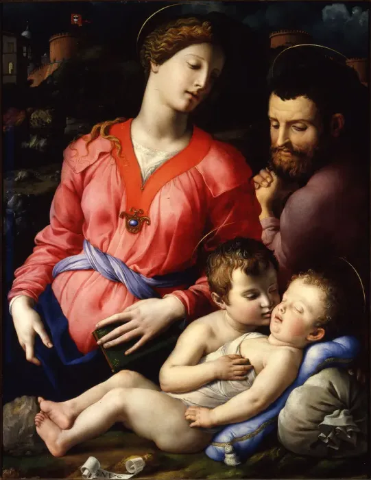 Framed Print : The Holy Family, c. 1540. Artist: Bronzino, Agnolo (1503-1572) Framed Print : The Holy Family, c. 1540. Artist: Bronzino, Agnolo (1503-1572)