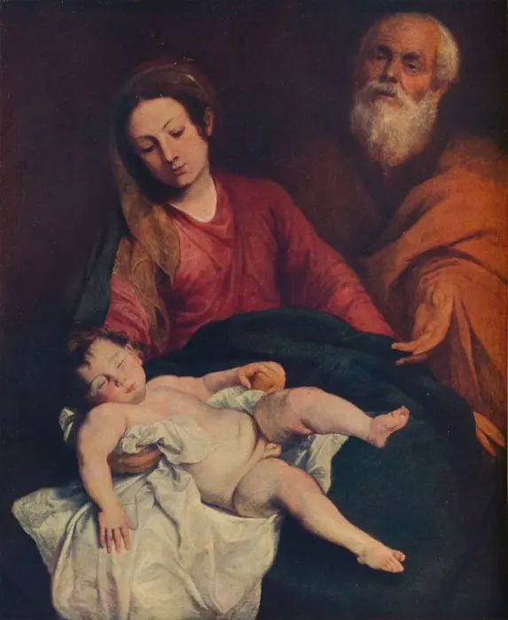 Framed Print : The Holy Family, c1624. Artist: Anthony van Dyck Framed Print : The Holy Family, c1624. Artist: Anthony van Dyck