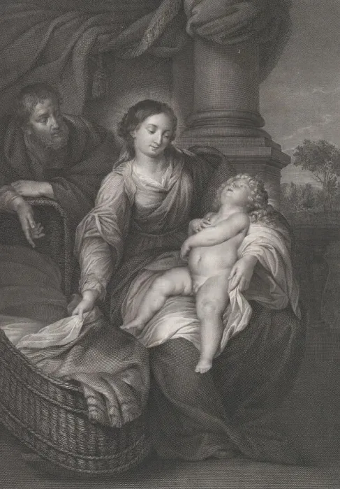 Framed Print : The Holy Family, with the Christ child asleep in the Virgins lap, ca. 1778-86 Framed Print : The Holy Family, with the Christ child asleep in the Virgins lap, ca. 1778-86