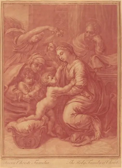 Framed Print : The Holy Family of Christ, early 18th century. Creator: Elisha Kirkall Framed Print : The Holy Family of Christ, early 18th century. Creator: Elisha Kirkall