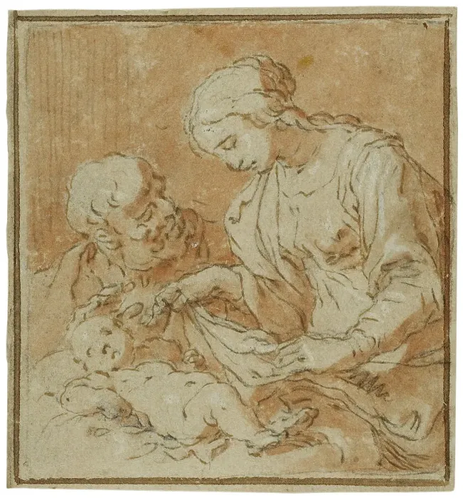 Framed Print : The Holy Family. Creator: Abraham Bloemaert Framed Print : The Holy Family. Creator: Abraham Bloemaert