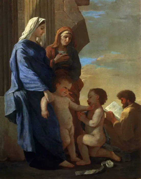Framed Print : The Holy Family, early 17th century. Artist: Nicolas Poussin Framed Print : The Holy Family, early 17th century. Artist: Nicolas Poussin
