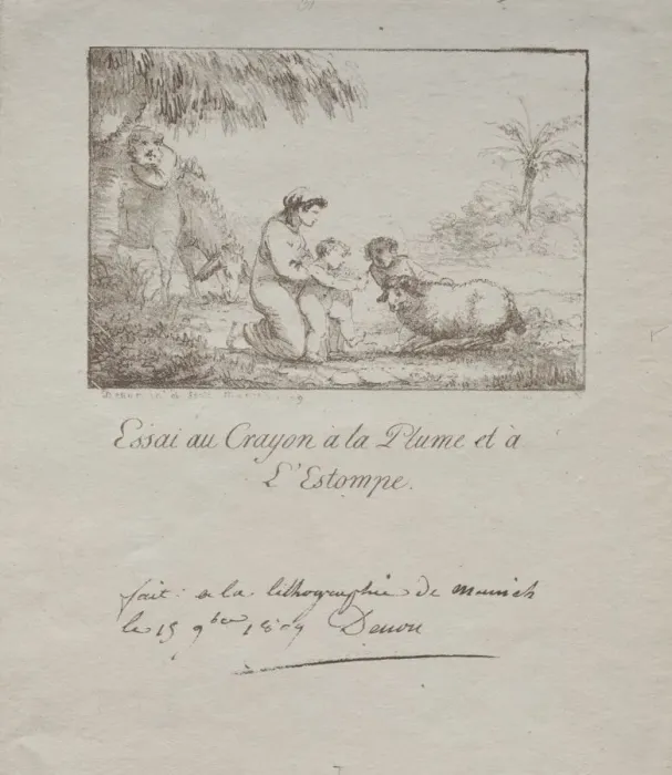 Framed Print : Holy Family on the Flight into Egypt, 1809. Creator: Dominique Vivant Denon (French, 1747-1825) Framed Print : Holy Family on the Flight into Egypt, 1809. Creator: Dominique Vivant Denon (French, 1747-1825)