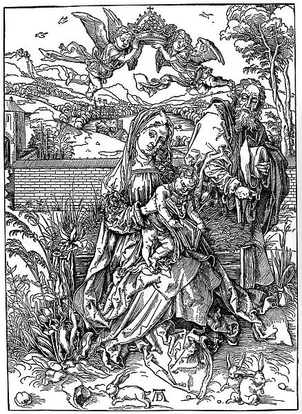 The Holy Family with the Three Hares, 1497, (1936). Artist: Albrecht Durer