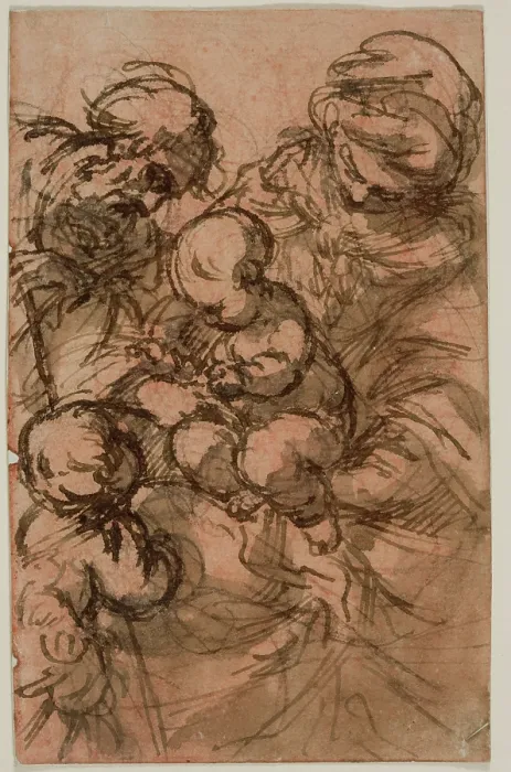 Framed Print : Holy Family with Infant Saint John, between 1754 and 1815. Creator: Carlo Alberto Baratta Framed Print : Holy Family with Infant Saint John, between 1754 and 1815. Creator: Carlo Alberto Baratta