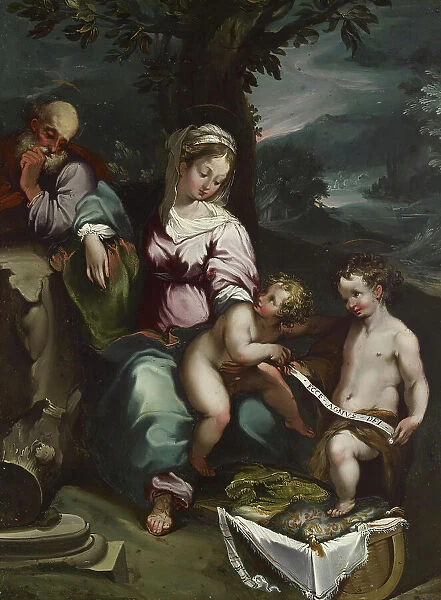 The Holy Family with the Infant St. John, 1580-1585. Creator: Francesco Vanni