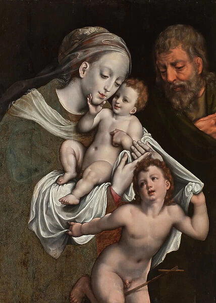 The Holy Family with the Infant St John. Creator: Cornelis van Cleve