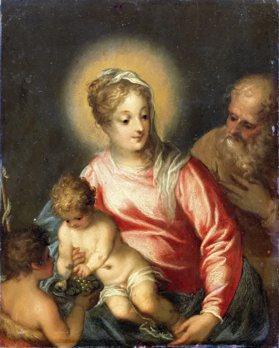 Framed Print : The Holy Family with John the Baptist Framed Print : The Holy Family with John the Baptist