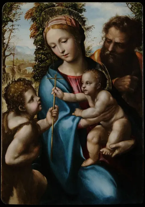 Framed Print : The Holy Family with John the Baptist as a Boy, 1525-1528. Artist: Sodoma (1477-1549) Framed Print : The Holy Family with John the Baptist as a Boy, 1525-1528. Artist: Sodoma (1477-1549)