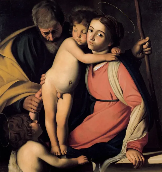 Framed Print : The Holy Family with John the Baptist as a Boy, Early 17th cen Artist: Caravaggio, Michelangelo (1571-1610) Framed Print : The Holy Family with John the Baptist as a Boy, Early 17th cen Artist: Caravaggio, Michelangelo (1571-1610)