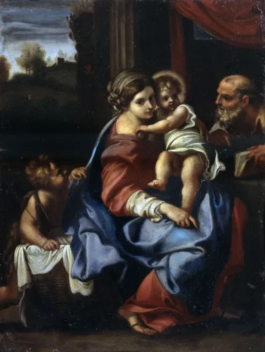 Framed Print : The Holy Family with John the Baptist as a Boy, late 16th or early 17th century. Artist: Annibale Carracci Framed Print : The Holy Family with John the Baptist as a Boy, late 16th or early 17th century. Artist: Annibale Carracci