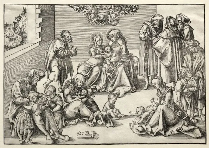 Framed Print : The Holy Family and Kindred. Creator: Lucas Cranach (German, 1472-1553)