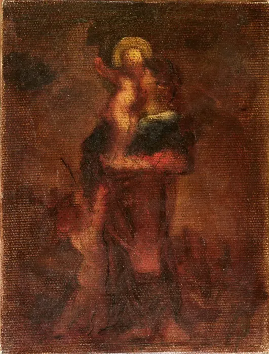 Framed Print : The Holy Family, mid-late 19th century. Creator: Robert Loftin Newman Framed Print : The Holy Family, mid-late 19th century. Creator: Robert Loftin Newman
