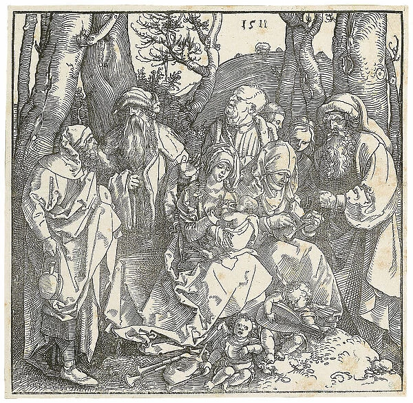 The Holy Family with Two Musician Angels, 1511. Creator: Dürer, Albrecht (1471-1528)