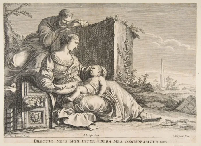 Framed Print : Holy Family. n. d. Creator: Claude Cherpignon Framed Print : Holy Family. n. d. Creator: Claude Cherpignon