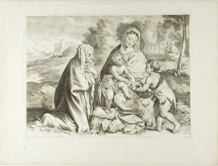 Framed Print : Holy Family, n.d. Creator: Cornelis de Visscher Framed Print : Holy Family, n.d. Creator: Cornelis de Visscher