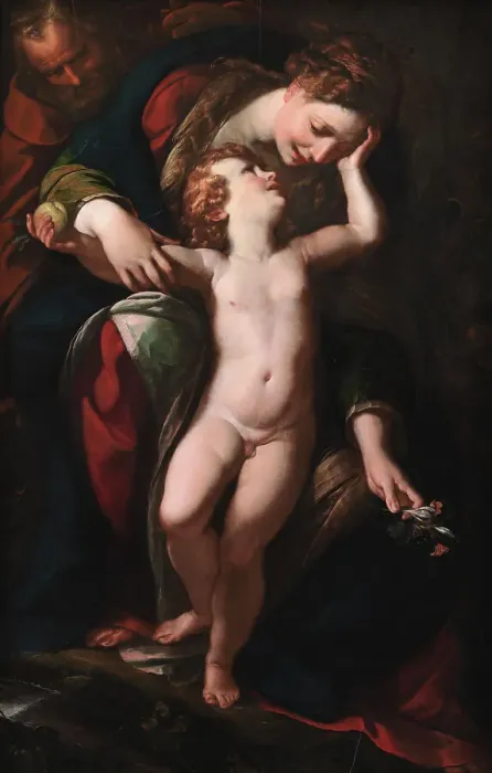 Framed Print : The Holy Family. The Rest on the Flight into Egypt, 1613-1615. Creator: Giulio Cesare Procaccini Framed Print : The Holy Family. The Rest on the Flight into Egypt, 1613-1615. Creator: Giulio Cesare Procaccini