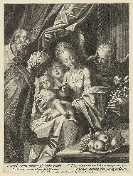 The Holy Family with Saint Anne and Two Angels, c. 1593. Creator: Aegidius Sadeler II