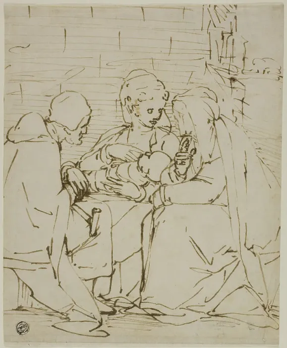 Framed Print : Holy Family with Saint Anne, c.1570. Creator: School of Luca Cambiaso Italian, 1527-1585 Framed Print : Holy Family with Saint Anne, c.1570. Creator: School of Luca Cambiaso Italian, 1527-1585