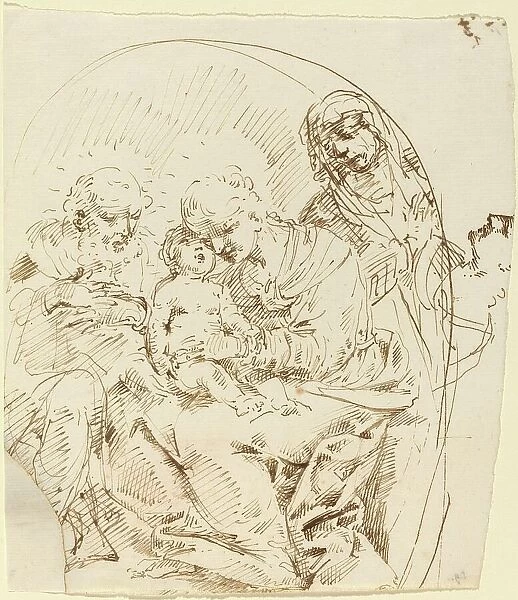 Holy Family with Saint Anne and Female Head in Profile. Creator: Donato Creti